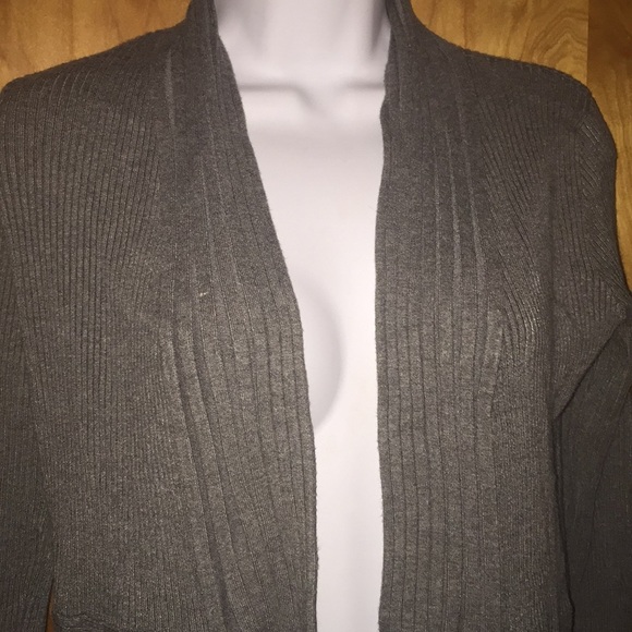 Gray Contemporaine Waterfall Cardigan Size SP - Picture 4 of 8